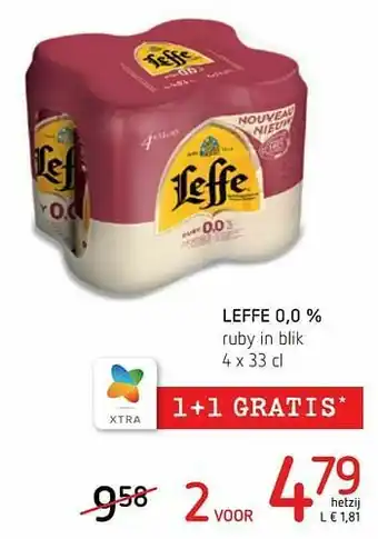 Spar Colruyt Leffe 0,0 % ruby aanbieding