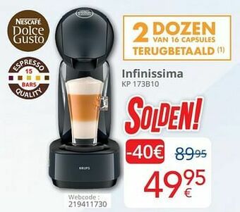 Eldi Krups infinissima kp 173b10 aanbieding