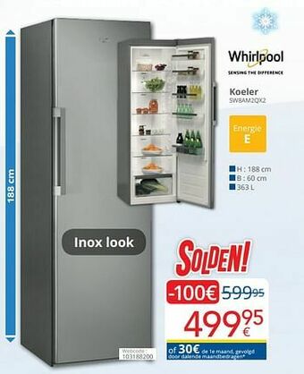 Eldi Whirlpool koeler sw8am2qx2 aanbieding