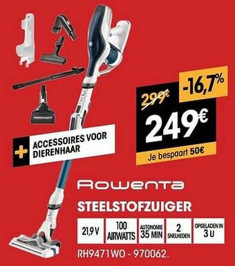 Electro Depot Rowenta steelstofzuiger rh9471wo aanbieding