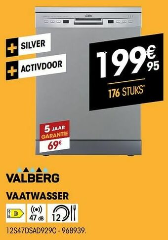 Electro Depot Valberg vaatwasser 12s47dsad929c aanbieding