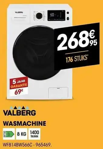 Electro Depot Valberg wasmachine wf814bw566c aanbieding
