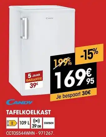 Electro Depot Candy tafelkoelkast cctos544whn aanbieding