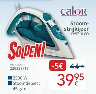 Eldi Calor stoomstrijkijzer fv5718 co aanbieding