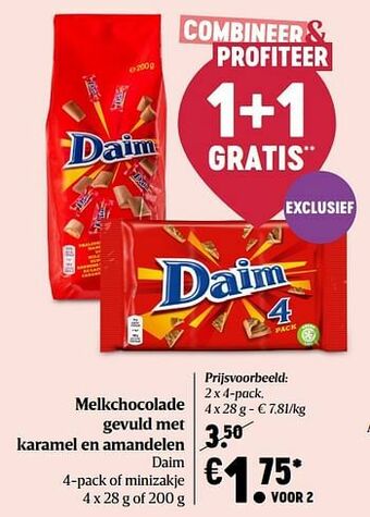 Melkchocolade gevuld met karamel en amandelen daim