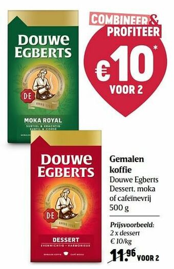 Delhaize Gemalen koffie douwe egberts dessert aanbieding