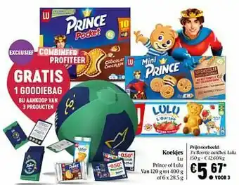 Koekjes lu beertje aardbei, lulu
