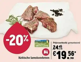 Delhaize Keltische lamskoteletten gemarineerd aanbieding