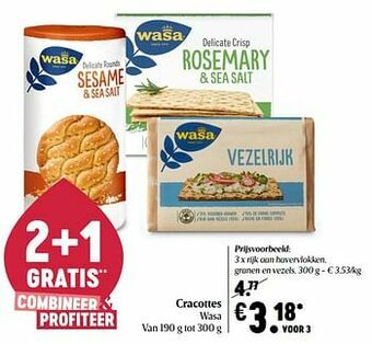 Delhaize Cracottes wasa aanbieding
