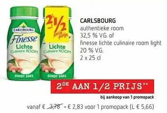 Spar Colruyt Carlsbourg authentieke room of finesse lichte culinaire room light aanbieding