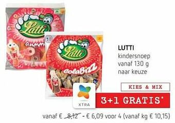 Spar Colruyt Lutti kindersnoep aanbieding
