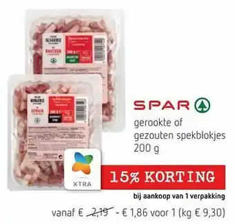 Gerookte of gezouten spekblokjes