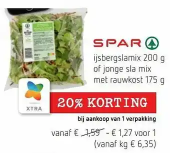 Ijsbergslamix of jonge sla mix met rauwkost