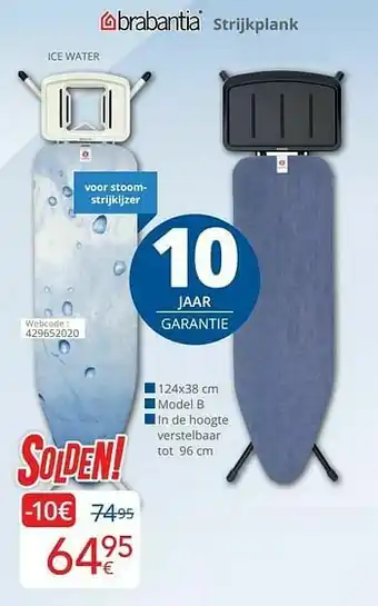 Brabantia strijkplank ice water