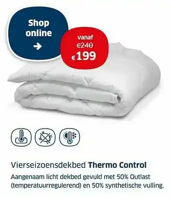 Vierseizoensdekbed thermo control