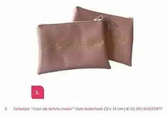AVA Toilettas voor de liefste meter roze lederlook aanbieding
