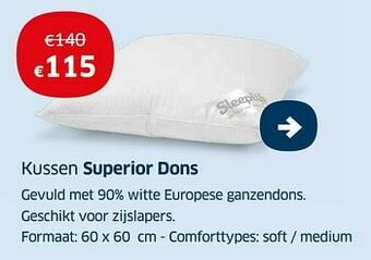 Kussen superior dons