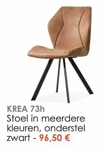 Krea Stoel in meerdere kleuren, onderstel zwart aanbieding