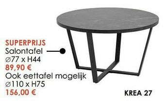 Krea Salontafel aanbieding