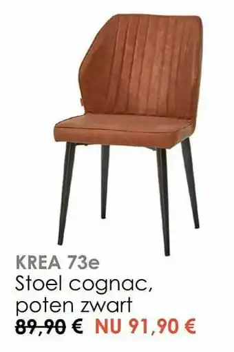 Krea Stoel cognac, poten zwart aanbieding