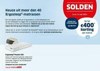 Ergosleep pocket 550
