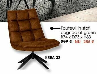 Krea Fauteuil in stof aanbieding