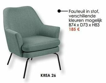 Krea Fauteuil in stof aanbieding