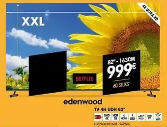 Electro Depot Edenwood tv 4h udh 82`` ed82a00uhd-mm aanbieding