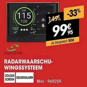 Coyote radarwaarschuwingssysteem mini