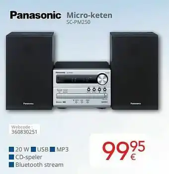 Eldi Panasonic micro-keten sc-pm250 aanbieding