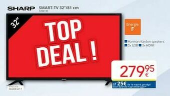 Eldi Sharp smart-tv 32``-81 cm 32bc3e aanbieding