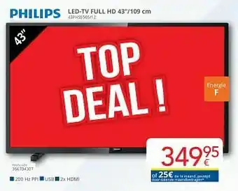 Philips led-tv full hd 43``-109 cm 43phs5505-12