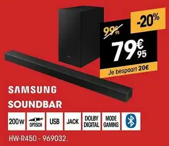 Electro Depot Samsung soundbar hw-r450 aanbieding