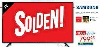 Eldi Samsung smart ultra hd-tv 70``-176 cm ue70au7190xxn aanbieding