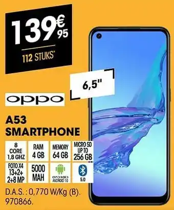 Electro Depot Oppo a53 smartphone aanbieding