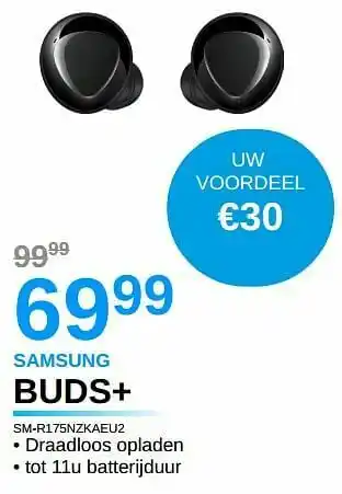Derco Systems Samsung buds+ sm.r175nzkaeu2 aanbieding