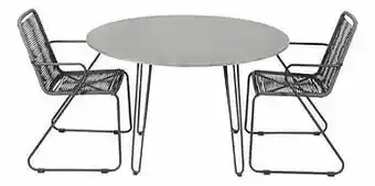 Dreamland Ocean tuinset Ibiza Ø 90 cm / Ibiza grijs - 2 stoelen aanbieding