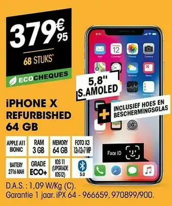 Electro Depot Apple iphone x refurbished 64 gb ipx 64 aanbieding