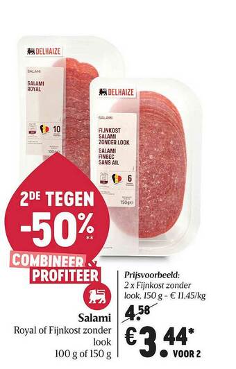Delhaize Salami aanbieding