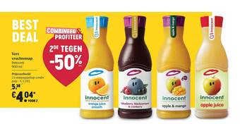 Delhaize Vers Vruchtensap Innocent aanbieding