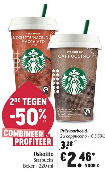 Delhaize Ijskoffie Starbucks aanbieding