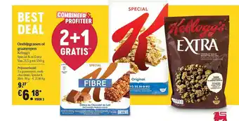 Delhaize Ontbijtgranen Of Graanrepen Kellogg's Special K Of Extra aanbieding