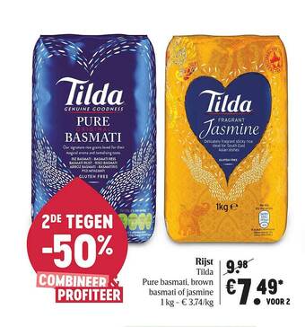 Delhaize Rijst Tilda aanbieding