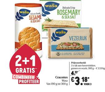 Delhaize Cracottes Wasa aanbieding