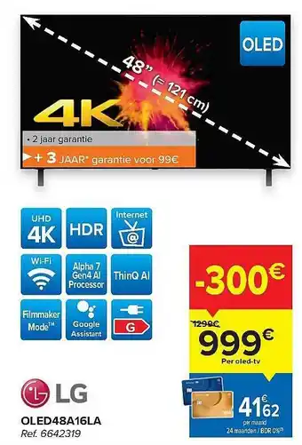 Carrefour Lg Oled48a16la Oled Tv aanbieding
