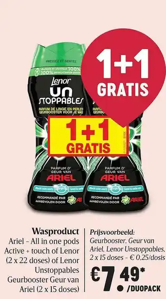 Delhaize Wasproduct Ariel aanbieding