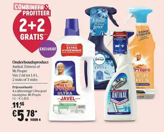 Onderhoudsproduct Antikal, Febreze Of Mr. Propre