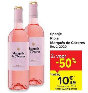 Carrefour Spanje Rioja Marqués De Cáceres aanbieding