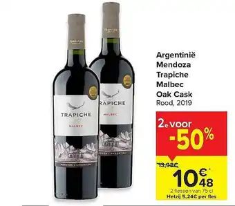 Argentinie Mendoza Trapiche Malbec Oak Cask