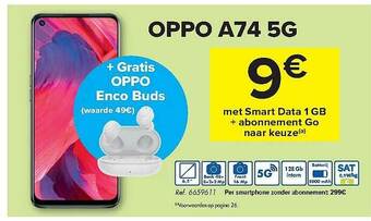 Carrefour Oppo A74 5g aanbieding